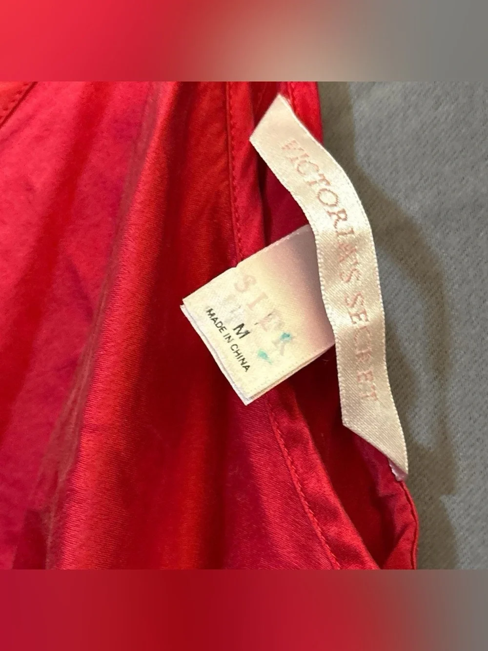 100% Silk Cherry Red Victoria’s Secret Slip Dress Circa 2003 Size Medium